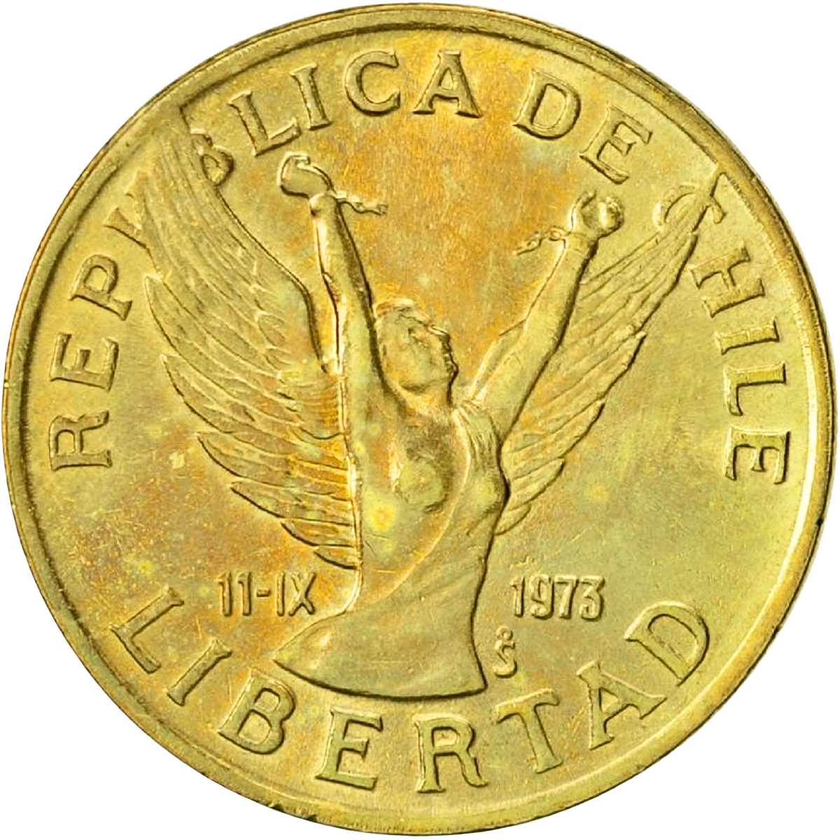 Moneda de 10 Pesos, Chile &mdash; Sin calar